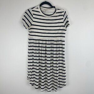 Bellamie Women's Horizontal Striped Dress Size S ? Black White Soft Cozy